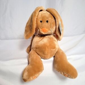Ganz Tubby Tummies Bunny Plush NWT East Rabbit Brown Orange 14"